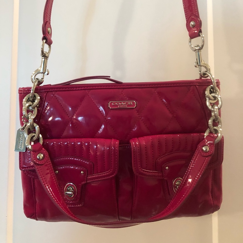 Authentic Coach Patent Leather Crossbody Bag